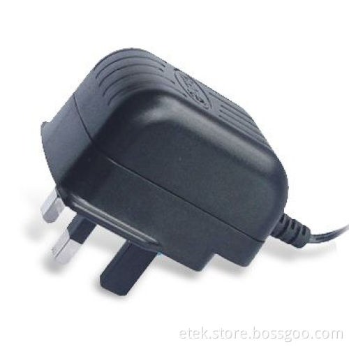 Switching Power Adapter with UK AC Plug and 47 to 63Hz Input Frequency Range